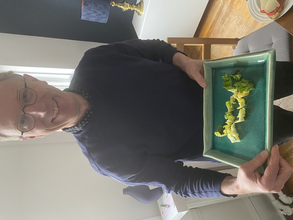 A PEI map made from lettuce leaves.  