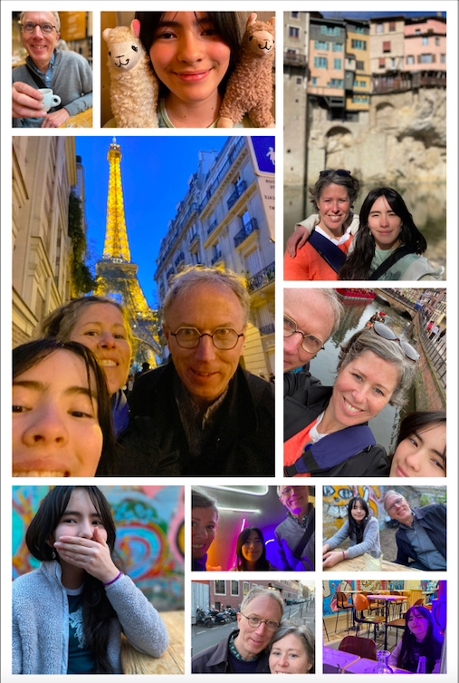 Our faces in France. 