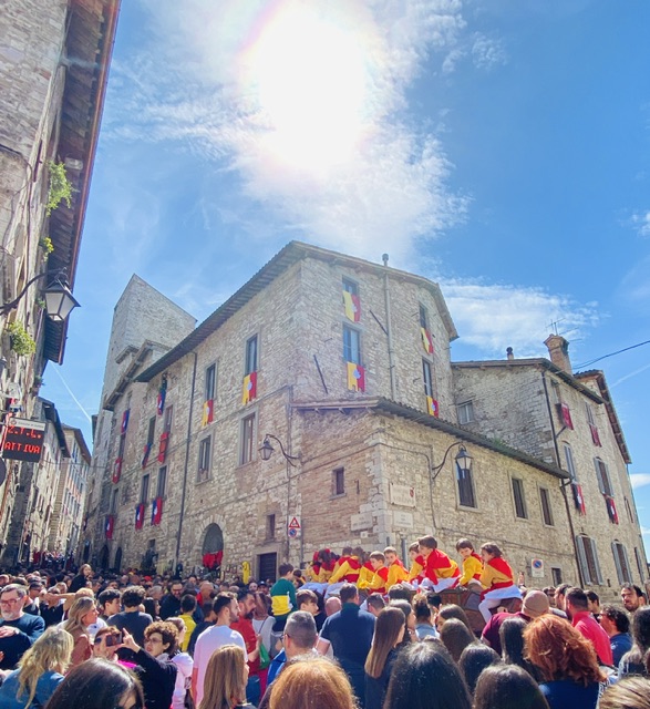 Image of an Italian festival in sunshine. 